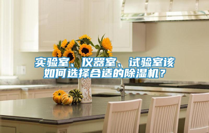 實驗室、儀器室、試驗室該如何選擇合適的除濕機?