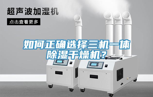 如何正確選擇三機一體除濕干燥機?
