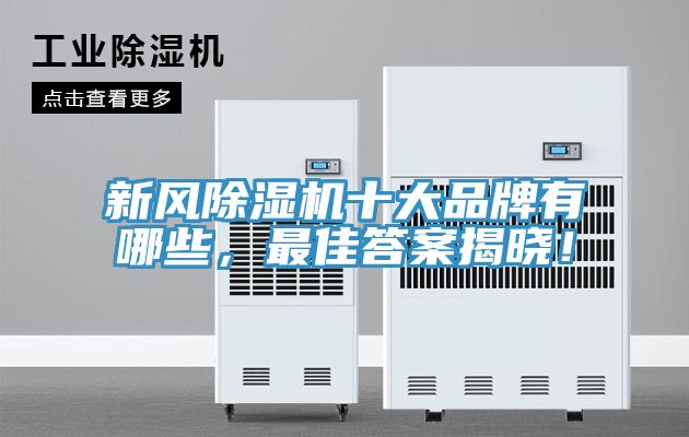 新風除濕機十大品牌有哪些，最佳答案揭曉！