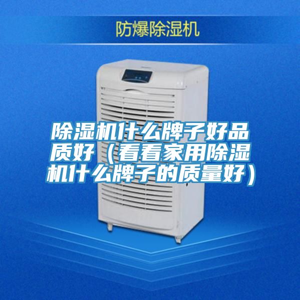 除濕機什么牌子好品質好(看看家用除濕機什么牌子的質量好)